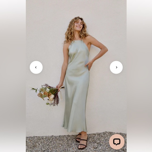 Whimsy and Row Fiona Dress in the color Sage, size small - Picture 3 of 12